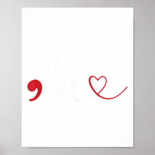 Poster Funny Comma La Kamala Harris Pontuação La Electi