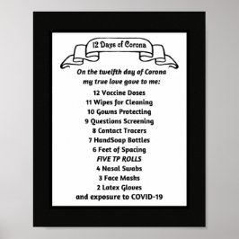 Poster Funny Corona Gift Song: Doze Dias de Corona