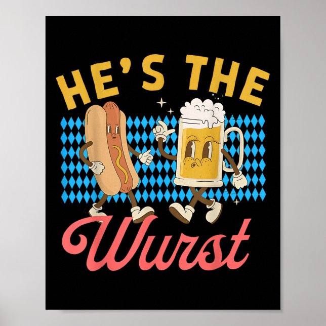 Poster Funny Couples Shes A Brat Hes The Wurst  (Frente)