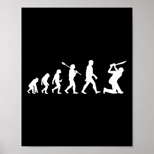 Poster Funny Cricket Evolution Tee For Cricket Players Or (Frente)