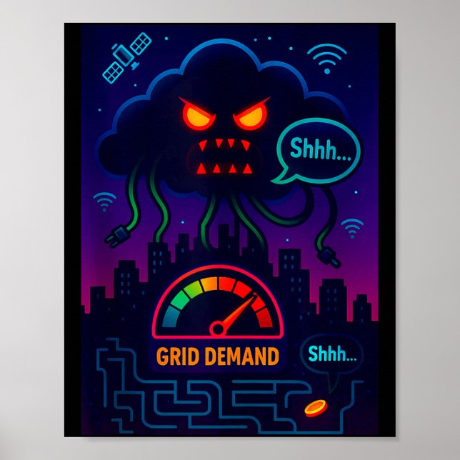 Poster Funny Crypto Energy Environmental Satire Gift Tank (Frente)