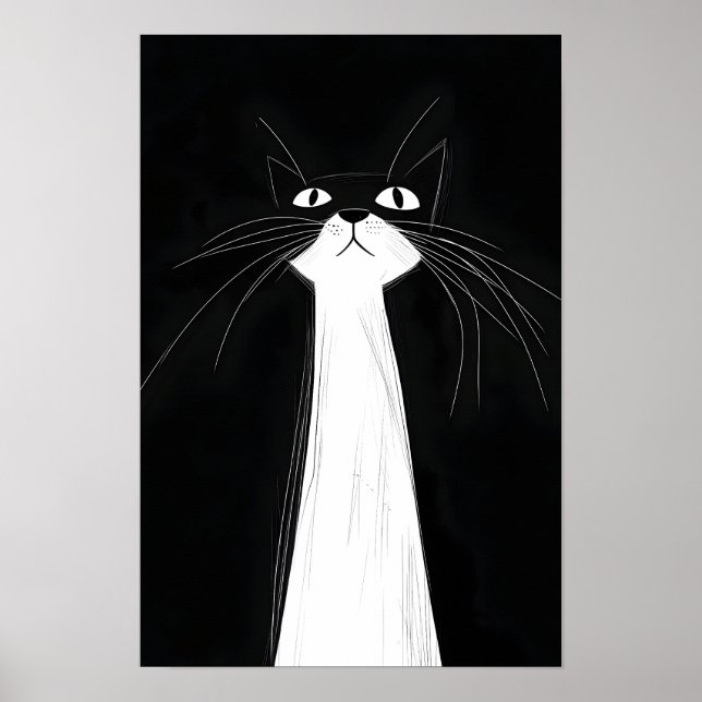 Poster Funny Cute Black cat (Frente)