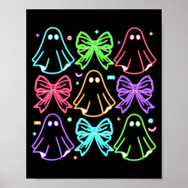 Poster Funny Cute Boo Ghost Soky Season Glow In Halloween (Frente)