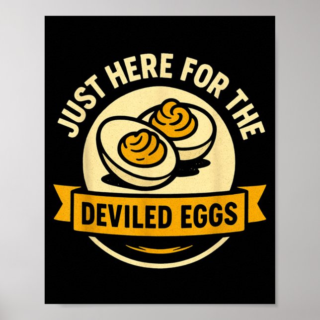 Poster Funny Deviled Eggs Thanksgiving Food Humor  (Frente)