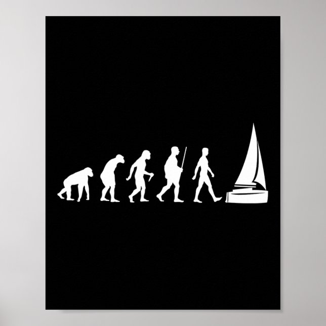 Poster Funny Dinghy Sailing Sailboat Tee Sail Boat Racing (Frente)