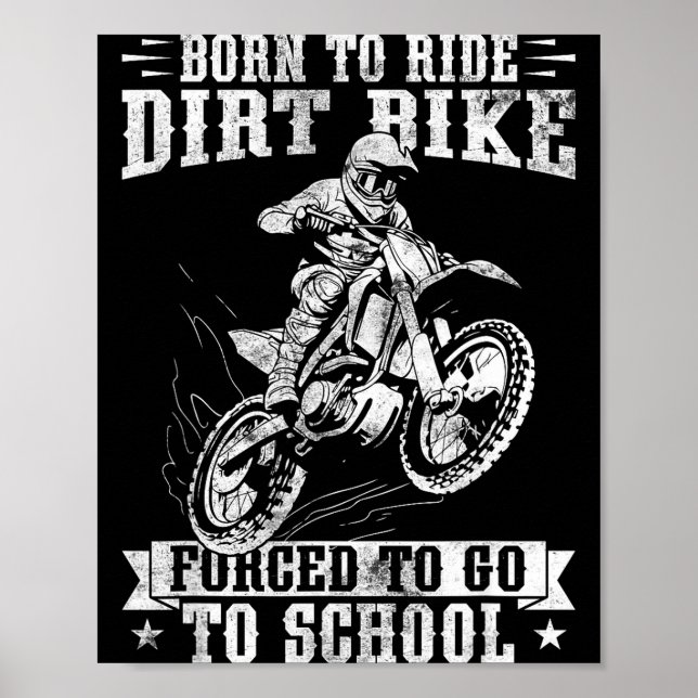 Poster Funny Dirt Bike Art For Boys Girls Motocross Dirt  (Frente)
