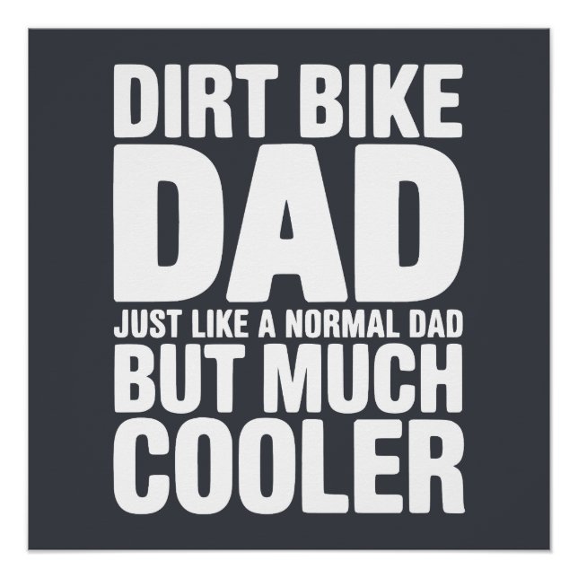Póster Funny Dirt Bike Dad Humor Cooler Motocross Father  (Frente)