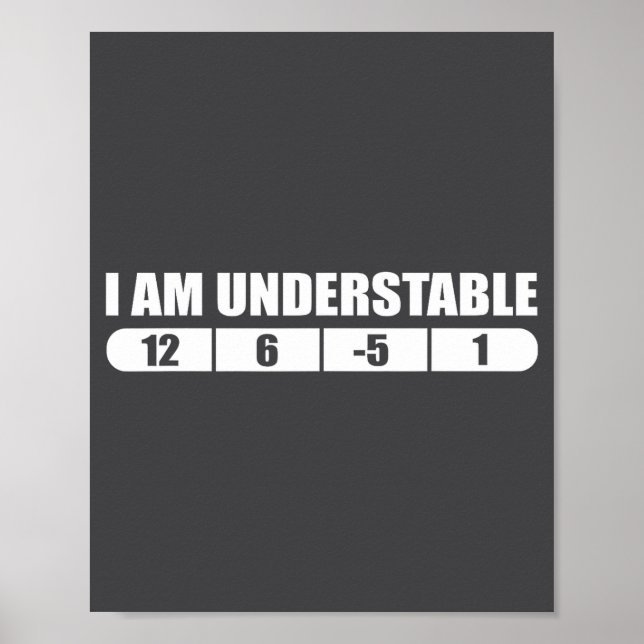 Poster Funny Disc Golf Quote Design, I Am Understable Fri (Frente)