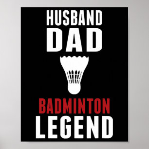Poster Funny Dminton Sports Hussein Pai Dminton Lover