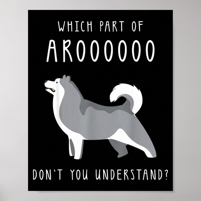 Poster Funny Dog Husky Mom Cut For Girls And Women - Whic (Frente)