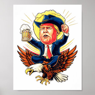 Poster Funny Donald Trump 2024 Retome as Eleições America