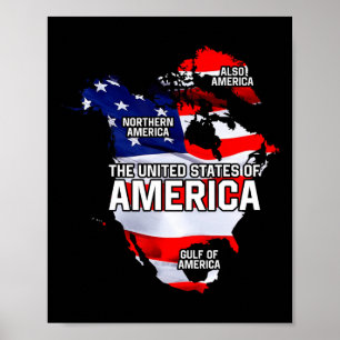 Poster Funny Donald Trump American Flag Canadá
