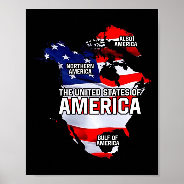 Poster Funny Donald Trump American Flag Canadá (Frente)