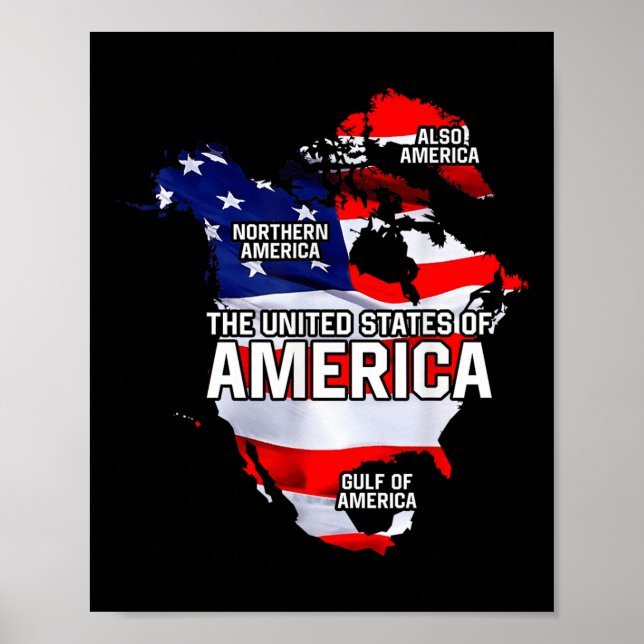 Poster Funny Donald Trump American Flag Canadá (Frente)