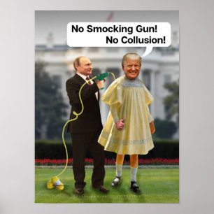 Poster Funny Donald Trump Putin Smoking Gun Piada