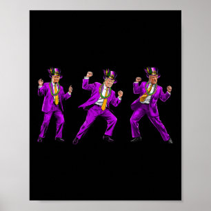 Poster Funny Donald Trump Torna Excelente do Mardi Gras N
