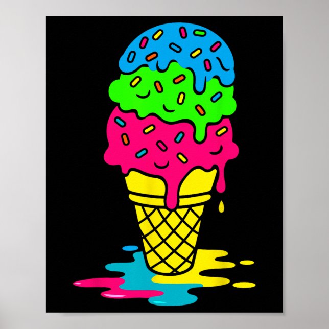 Poster Funny Drip Bruh Ckto School Drip Ice+cream For Boy (Frente)
