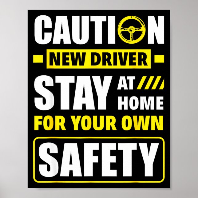 Poster Funny Driver's License New Driver  (Frente)