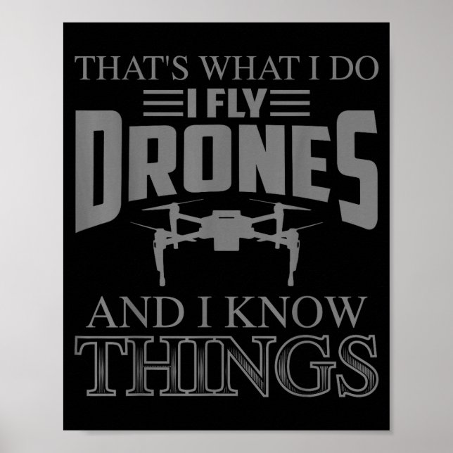 Poster Funny Drone Art For Men Women Boys Drone Racing Dr (Frente)