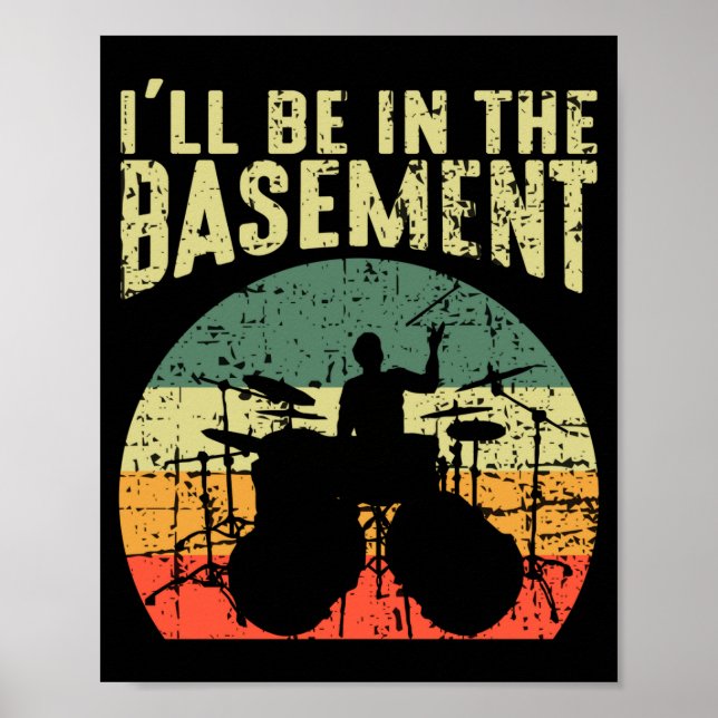 Poster Funny Drummer Drumming Art Lovers For Men Boys  (Frente)