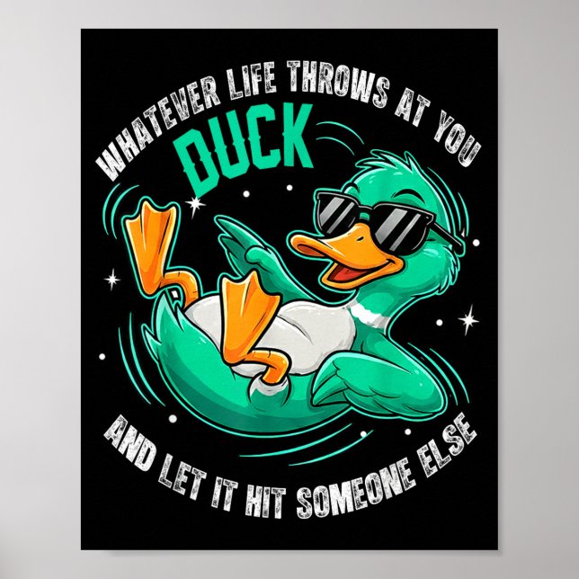 Poster Funny Duck Graphic Tees Men Women Teens Funny Quot (Frente)
