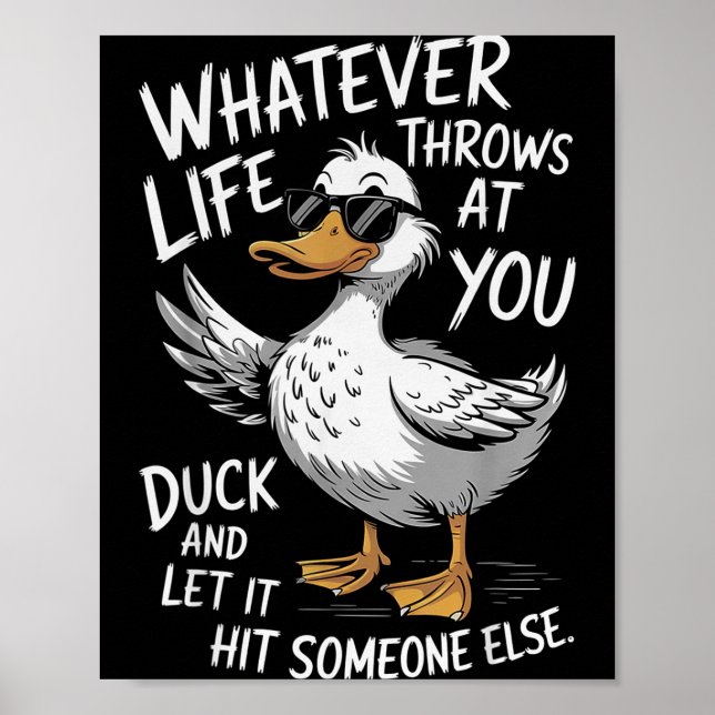 Poster Funny Duck Shirt Funny Quote Graphic Tees For Men  (Frente)