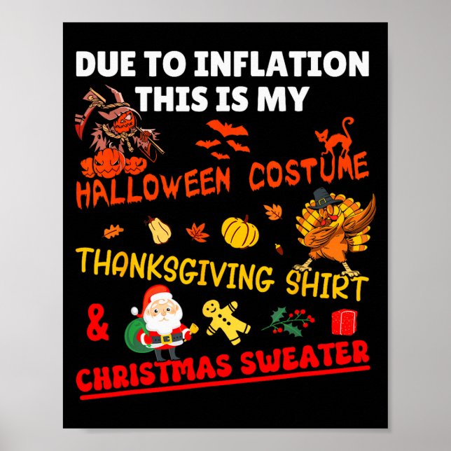Poster Funny Due To Inflation This Is Xmas New Year's Eve (Frente)