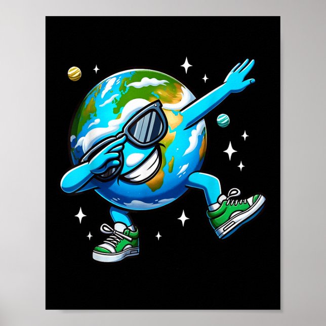 Poster Funny Earth Dab - Dia da Terra 2024 Crianças Dabbi (Frente)