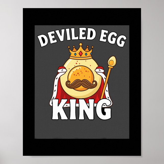 Poster Funny Egg Pun Easter Brunch Thanksgiving Deviled E (Frente)
