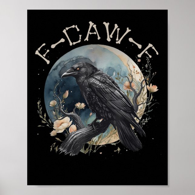 Poster Funny F-caw-f Black Crow Fcawf Black Crow (Frente)