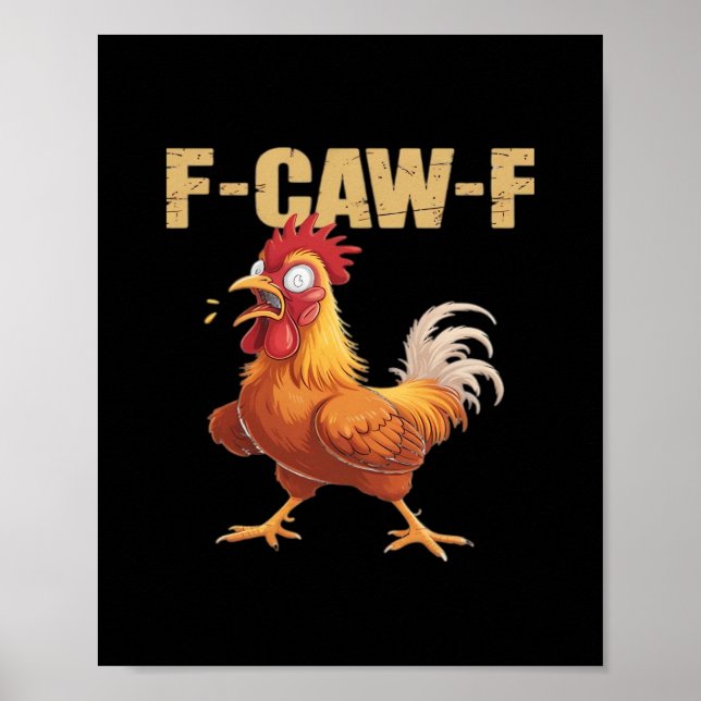Poster Funny F-Caw-F Crow Humor Gothic (Frente)