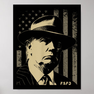 Poster Funny Fafo Trump Foto Usa Sinalizador Retrospectiv