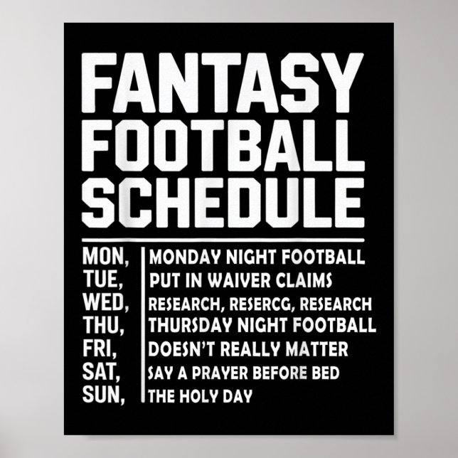 Poster Funny Fantasy Football Player Outfit - Fantasy Foo (Frente)