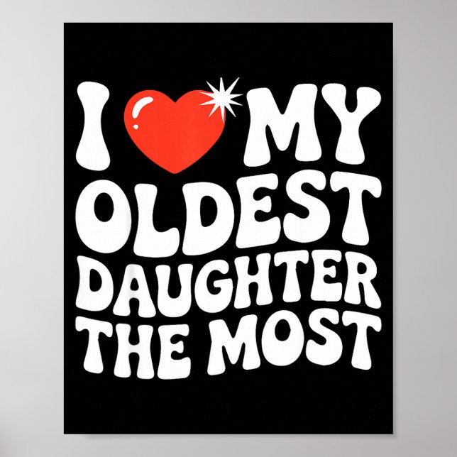 Poster Funny Favorite Oldest Daughter Proud Parent Senior (Frente)
