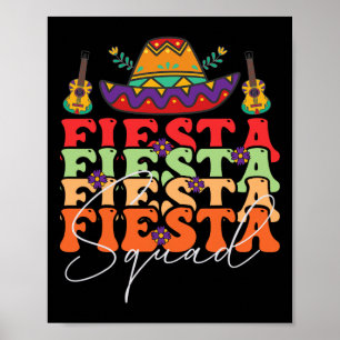 Poster Funny Fiesta Squad Cinco De Mayo Partido Mexicano