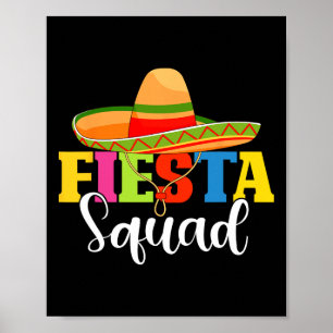 Poster Funny Fiesta Squad Cinco De Mayo Partido Mexicano 