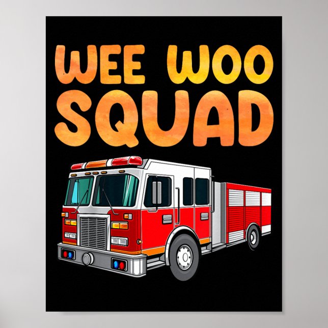 Poster Funny Firefighter Art For Kids Men Women Fireman F (Frente)