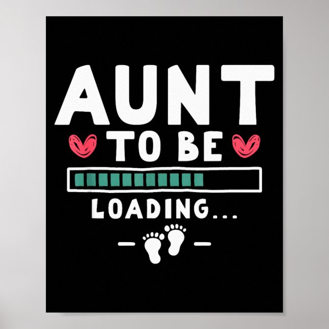 Poster Funny First Time Pregnancy Announcement - Aunt To  (Frente)