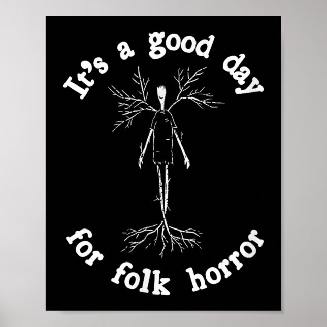 Poster Funny Folk Horror Dizendo Antigo Símbolo Pagão Cre (Frente)