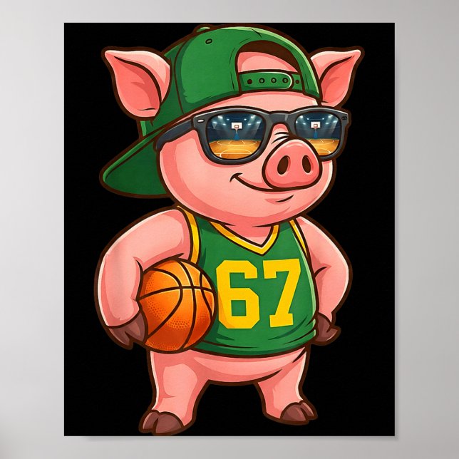 Poster Funny G Basketball 67 Gen Alpha Slang Srts Men Boy (Frente)