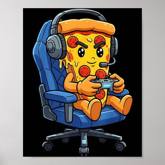 Poster Funny Gamer Zza Gaming Video Game Enthusiast Boys  (Frente)