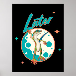 Poster Funny Gecko Mais Tarde