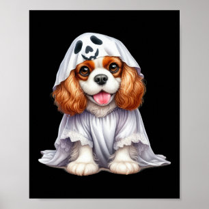 Poster Funny Ghost Cavalier King Charles Spaniel Dog Love