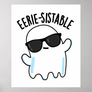 Poster Funny Ghost Pun Engraçado e Estável