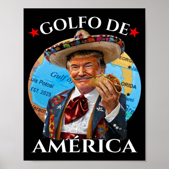 Poster Funny Golfo De America Estilo Mexicano Engraçado P (Frente)