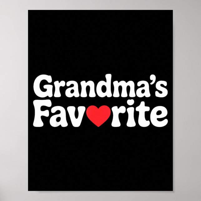 Poster Funny Grandmas Favorite Family Humor Tees For Men  (Frente)
