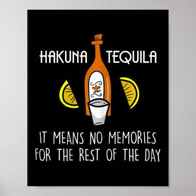 Poster Funny Hakuna Tequila Taco Cinco de Mayo Gift (Frente)