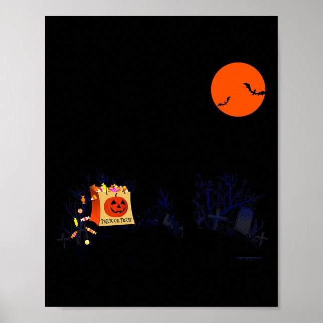Poster Funny Halloween Bigfoot Trick Or Treating - Bigfoo (Frente)
