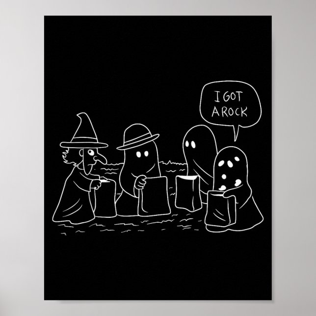 Poster Funny Halloween Trick-or-treating Clic Ghosts Got  (Frente)
