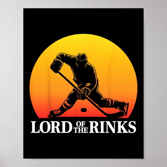 Poster Funny Hockey Player Rink Pun  (Frente)